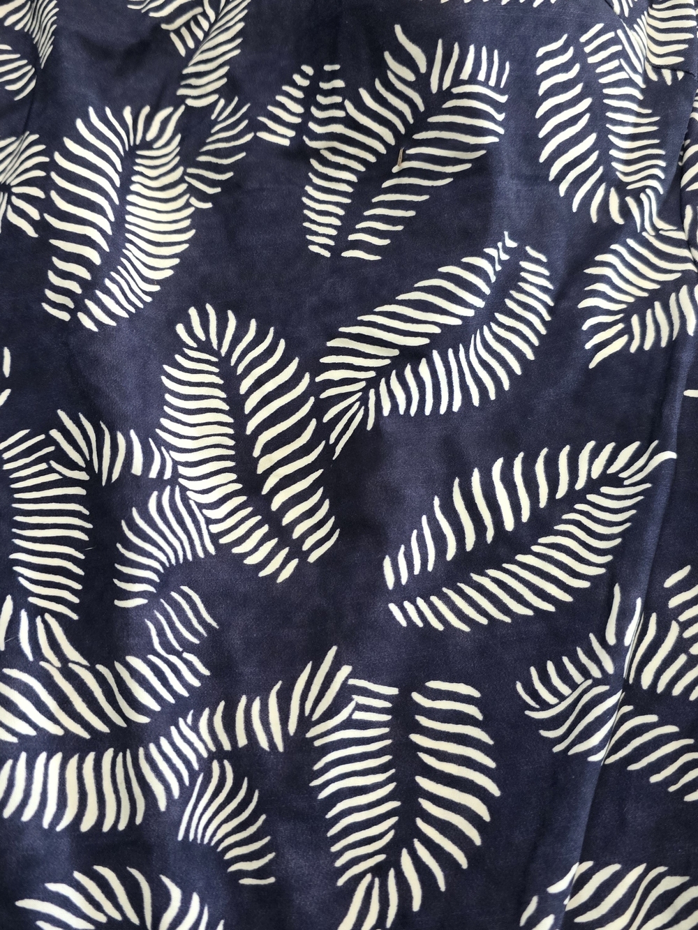 Navy Leaf-Print One-Piece Swimsuit With Tie Details - Picture 3 of 11